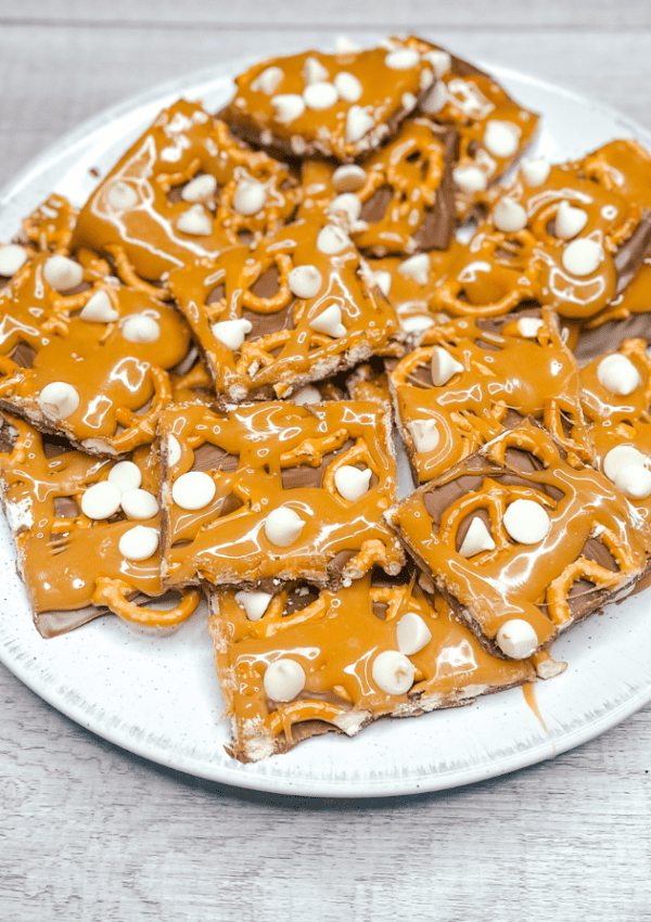 Caramel Chocolate Pretzel Bark