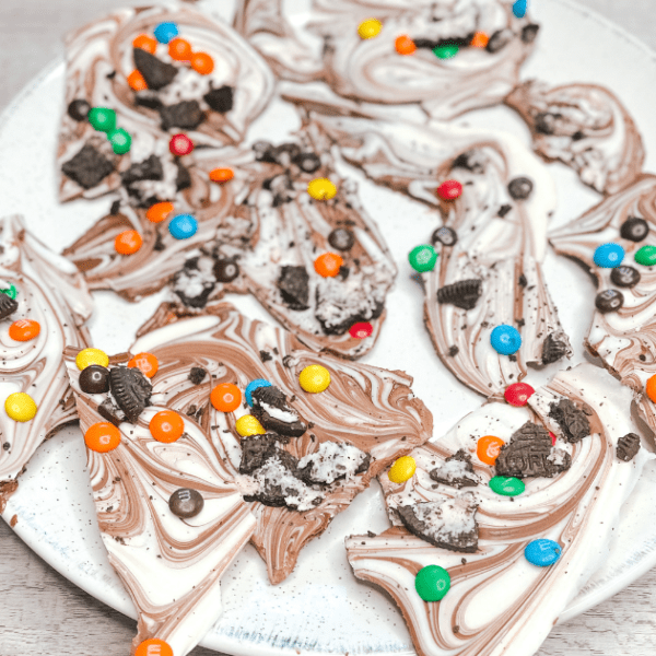 M&M and Oreo Bark