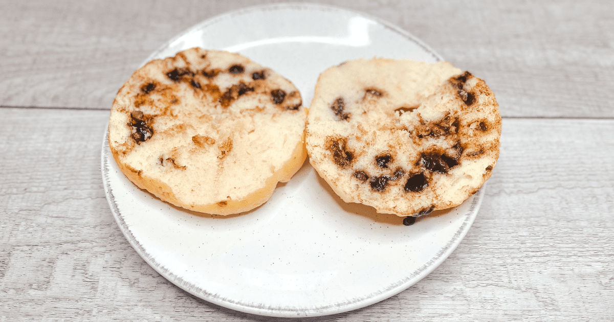 Chocolate Chip Bagel on a plate