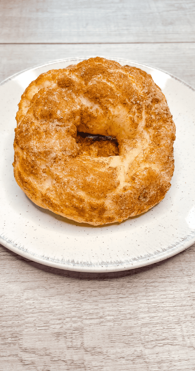 Cinnamon Sugar Bagel on a plate