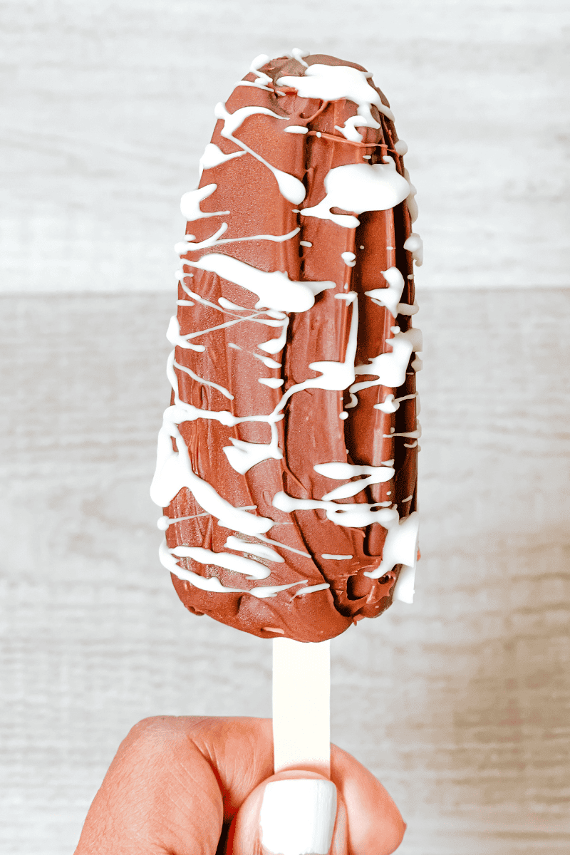 Frozen Banana Reese's Popsicles
